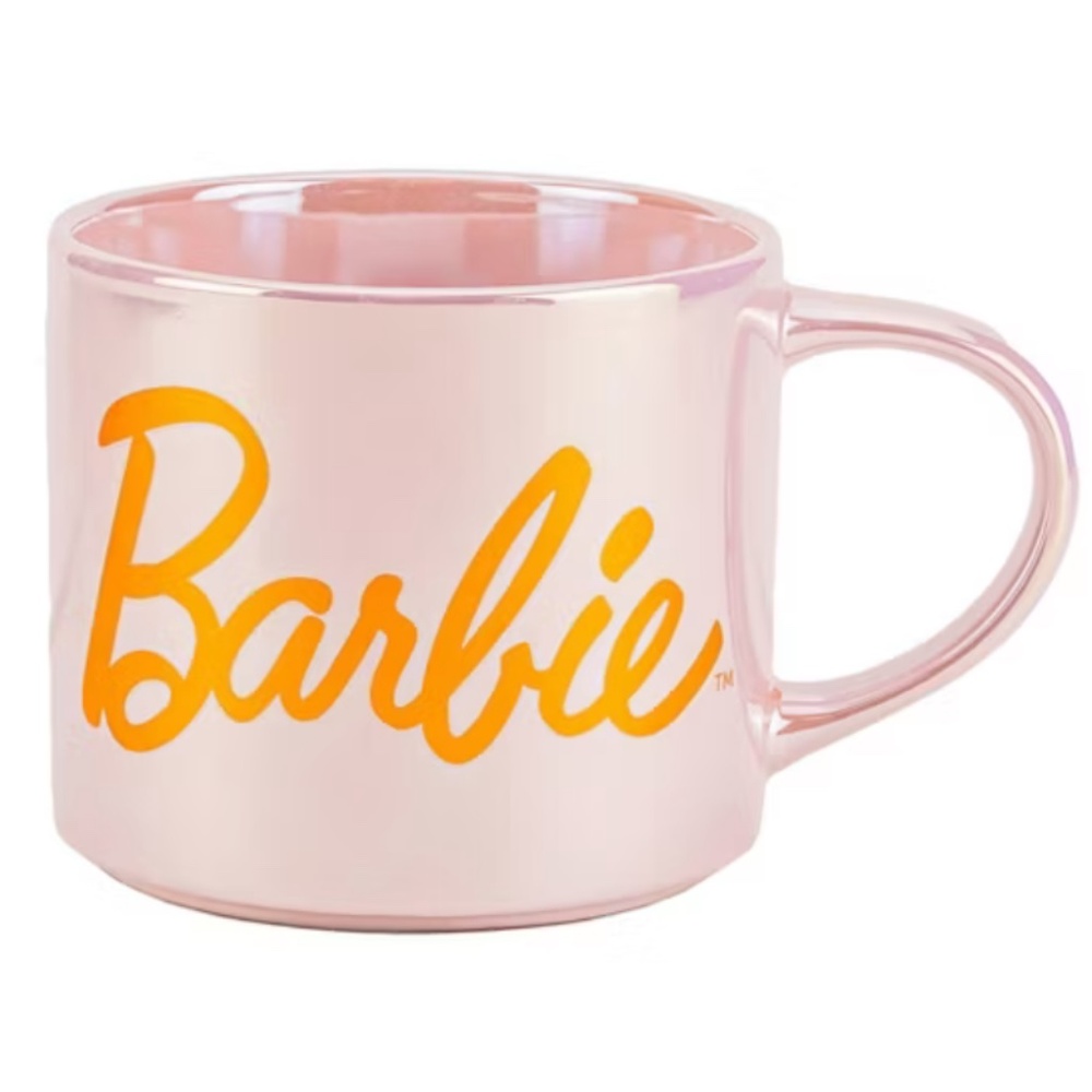 Mattel Zak Designs 15 fl oz Stoneware Modern Barbie Mug Pink